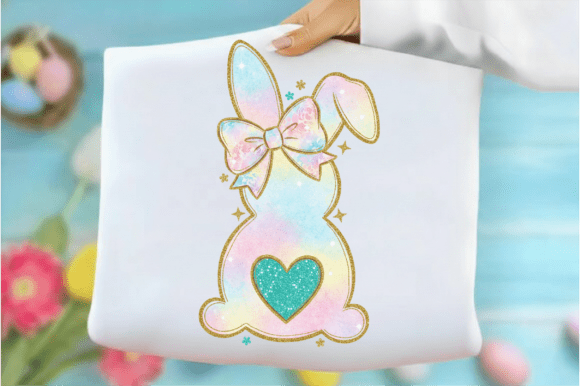 Brushstroke Easter Coquette Bunny PNG Illustrations
