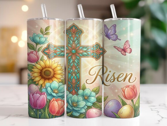 Christian Bible Scripture Easter Tumbler Wrap
