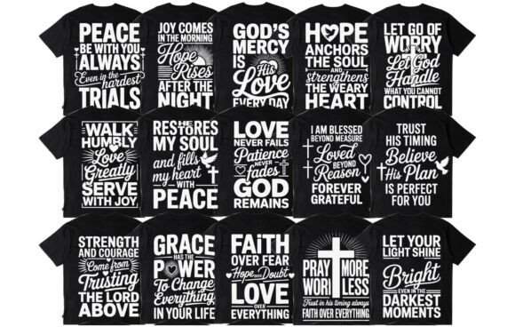 Faith T-Shirt Bundle Bold Scripture