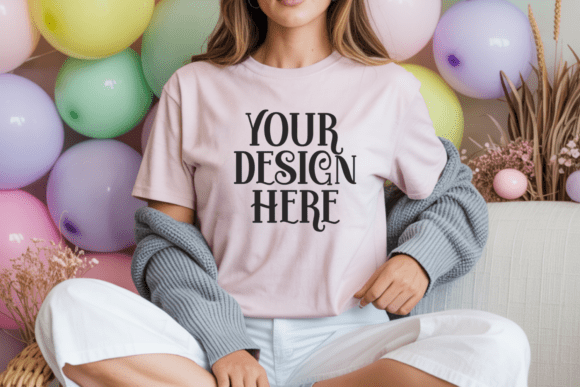 Gildan 64000 Easter T-Shirt Mockup for T-Shirts
