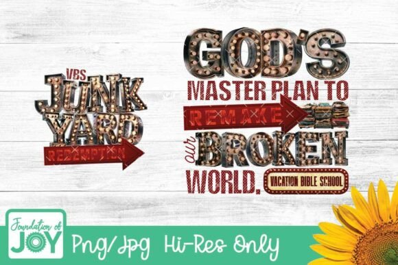 Junkyard Redemption PNG: VBS Shirt Design for T-Shirts