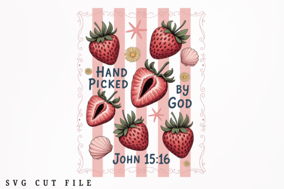 Strawberry Faith Quote Summer PNG Design
