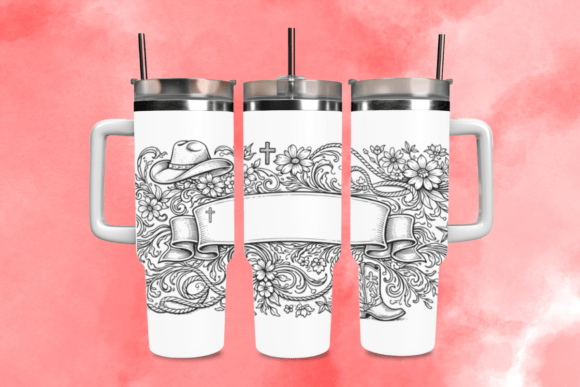 Western Faith Tumbler Wrap Design