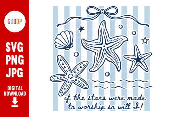 Worship Stars Sea Starfish SVG Illustrations